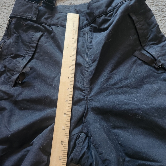 Vintage PATAGONIA Kids Ski Snow Pants Size 8 Black Suspenders Outdoors Sewn on - Picture 9 of 16